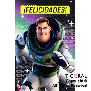 BUZZ LIGTHYEAR AFICHE FELIZ CUMPLE x 1